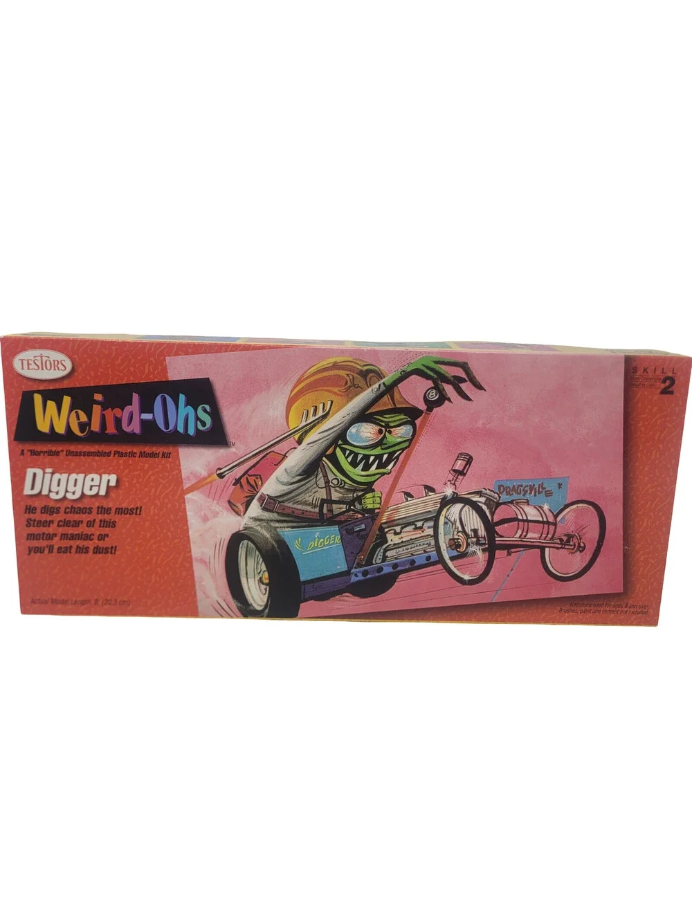 Testors Weird-Ohs Digger No 730 Ed Roth Style Hot Rod Plastic Model Kit